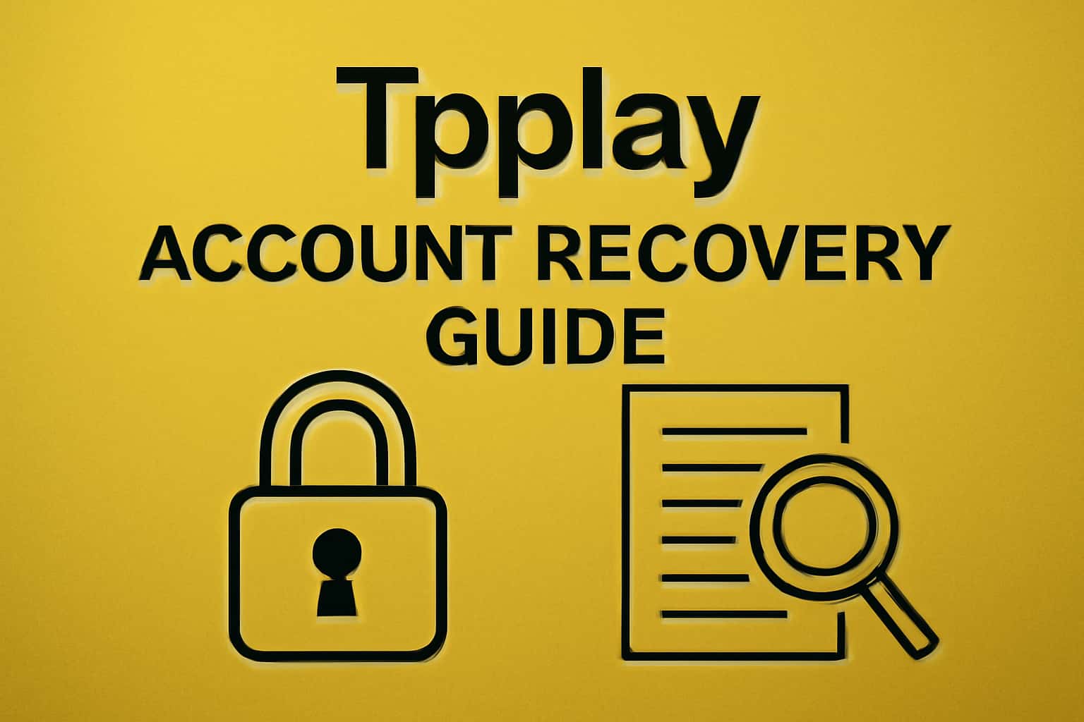 Graphic representation of the Tpplay Account Recovery Guide.