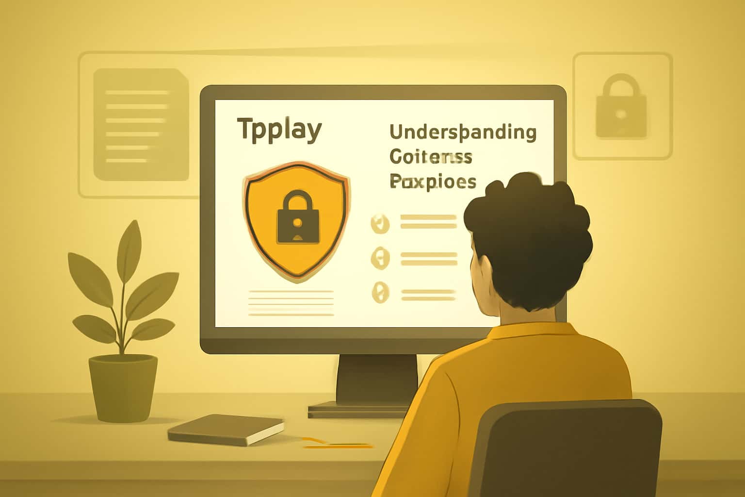 An informational scene showcasing the security features of Tpplay.